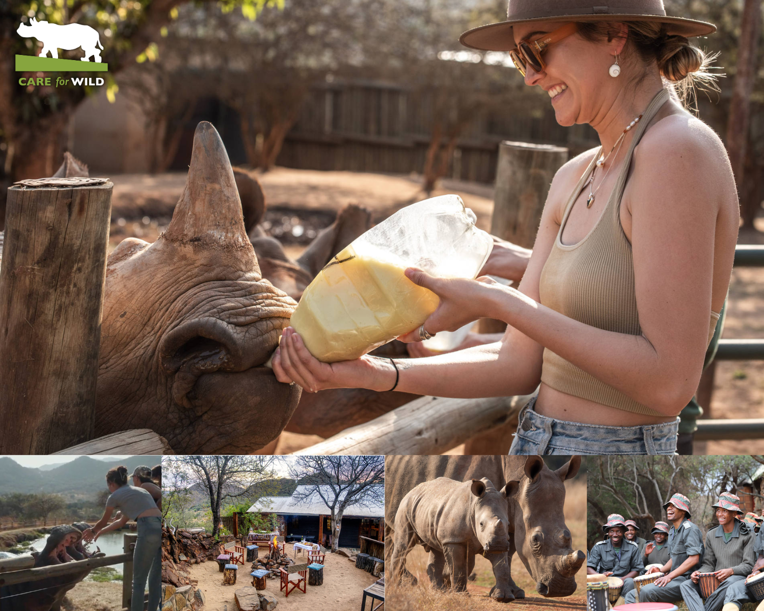 A rhino calf at the Care for Wild orphanage in South Africa