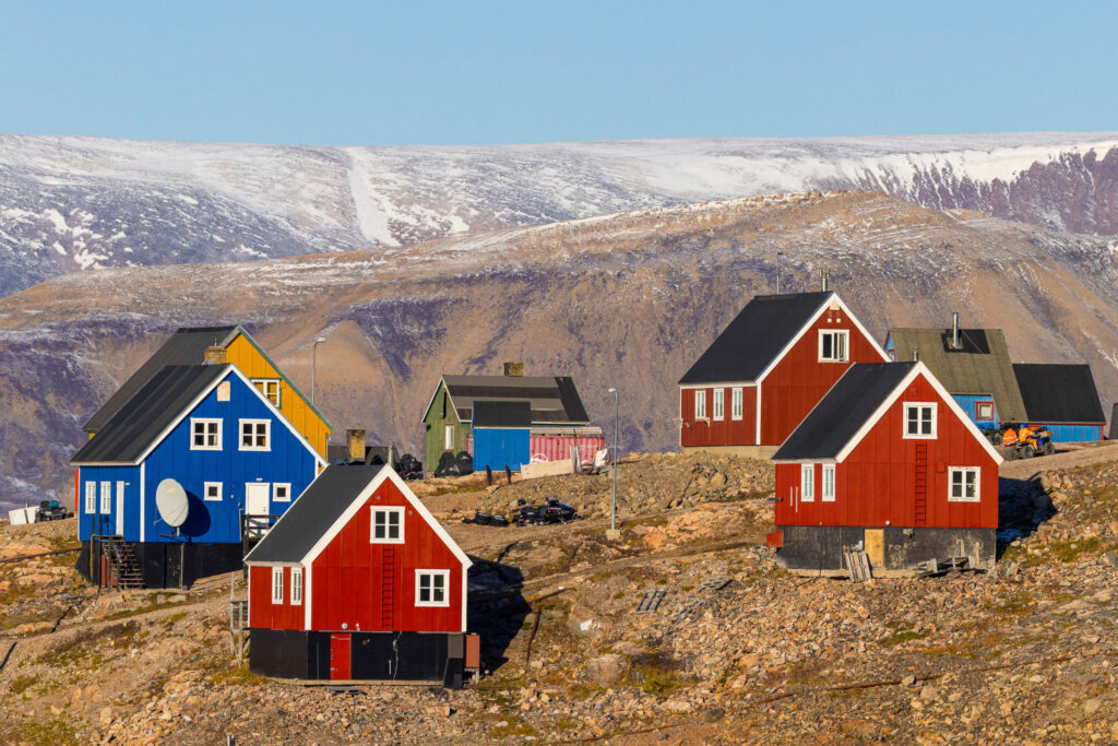 The Inuit village of Ittoqqortoormiit, East Greenland